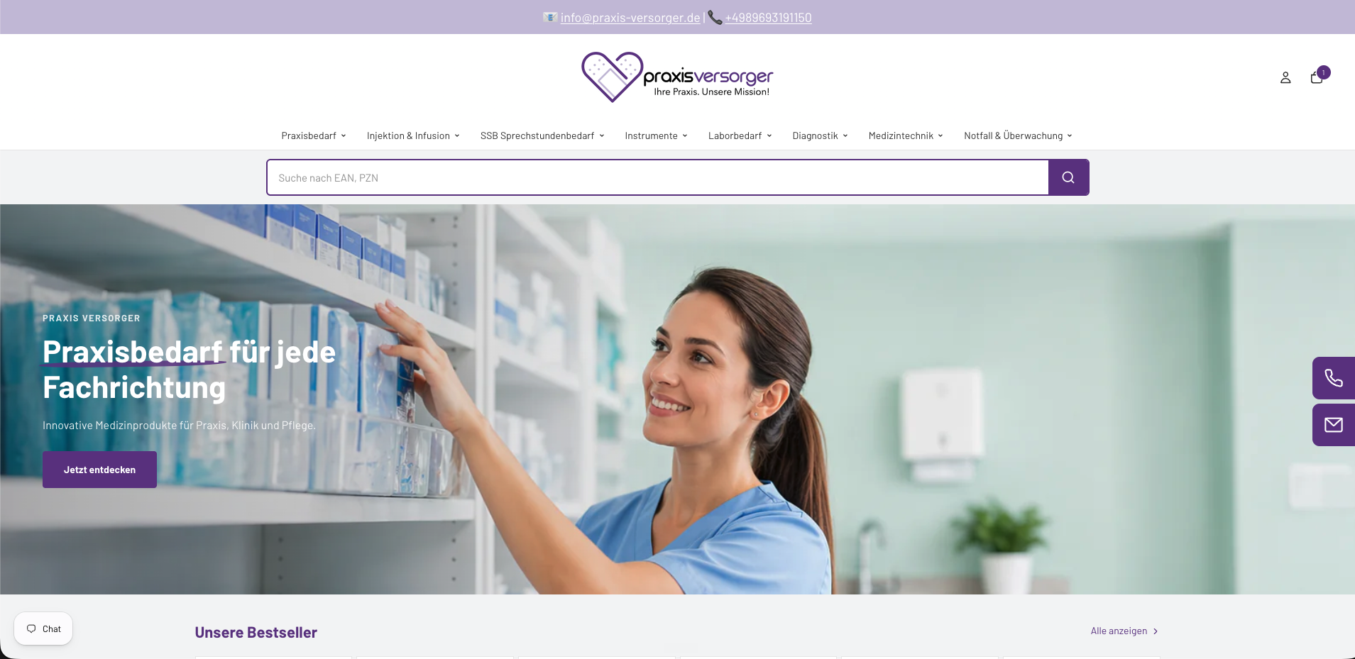 Praxisversorger – Medizinprodukte & Praxisbedarf Onlineshop