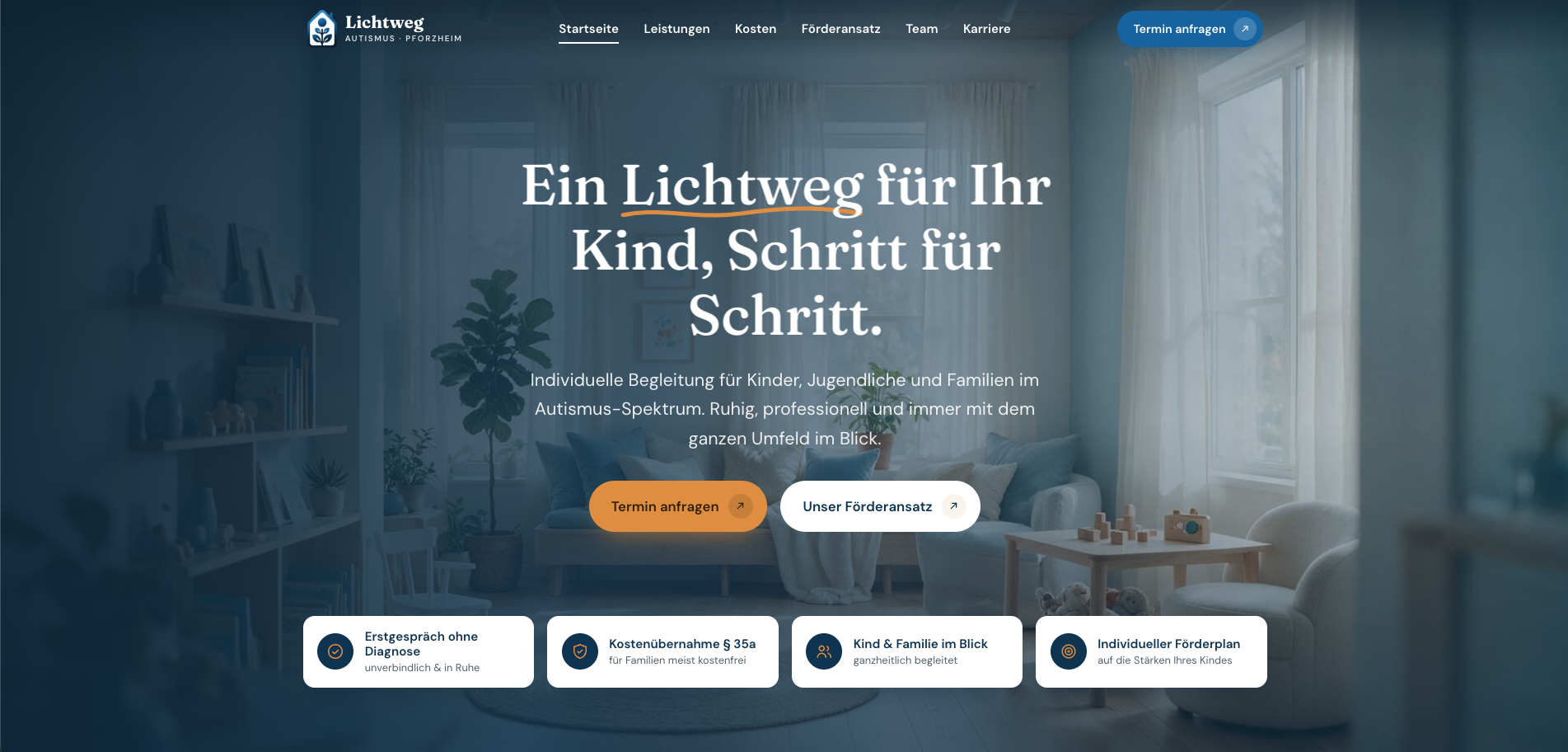 Lichtweg Autismus Pforzheim – Autismustherapie Website