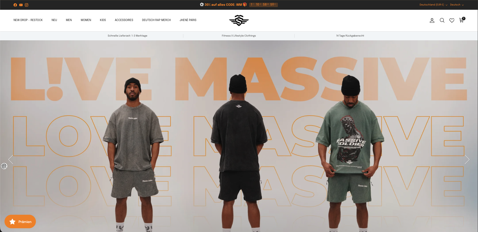 Massive Soldier – Fitness & Lifestyle Clothing Onlineshop