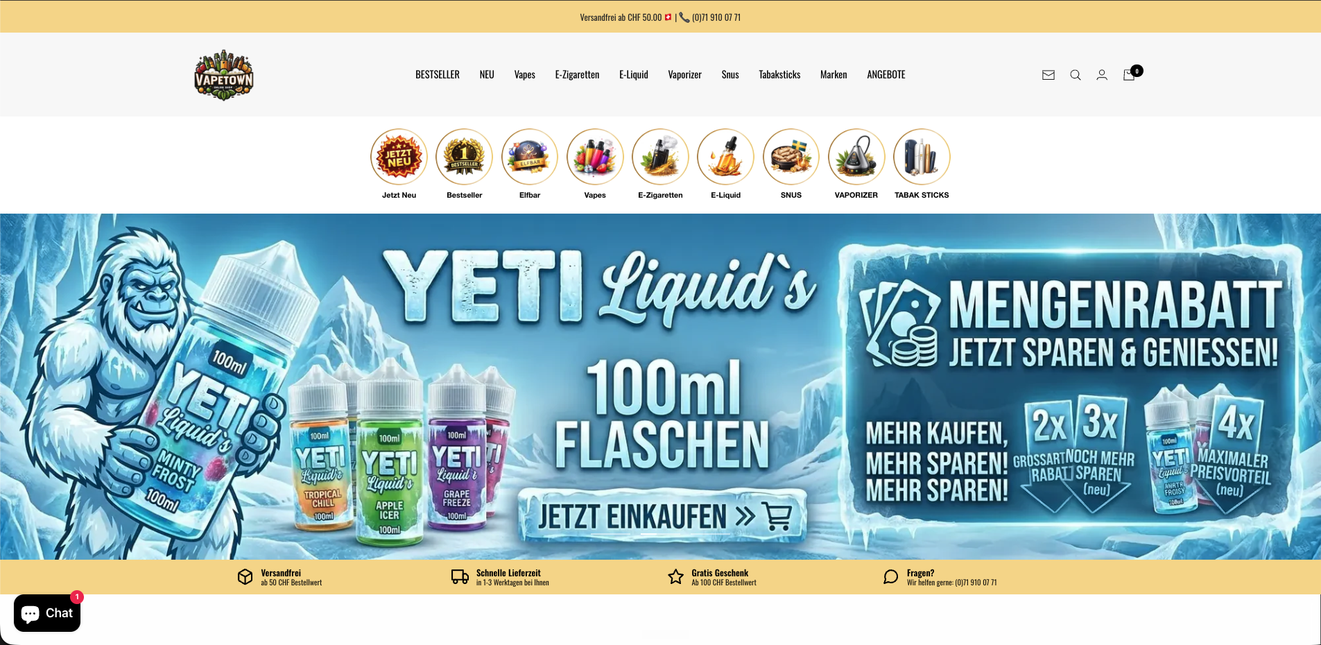 Vapetown – Vapes & E-Liquids Onlineshop
