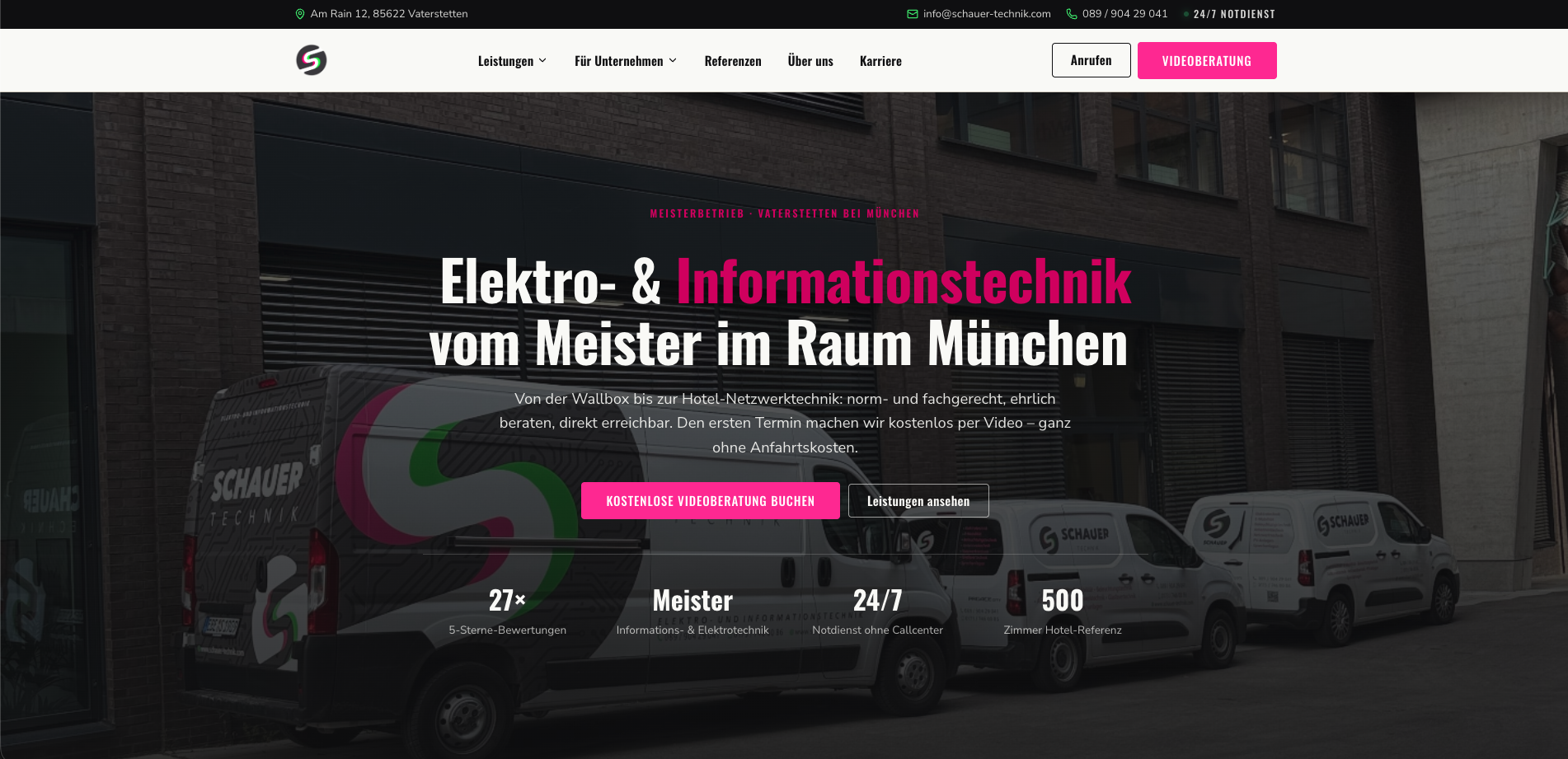 Schauer Technik – Elektro & Informationstechnik Website