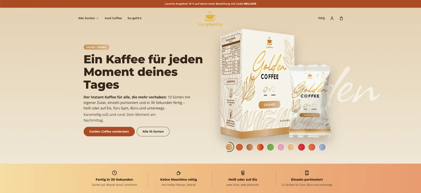 leadyourday – Instant Kaffee Onlineshop